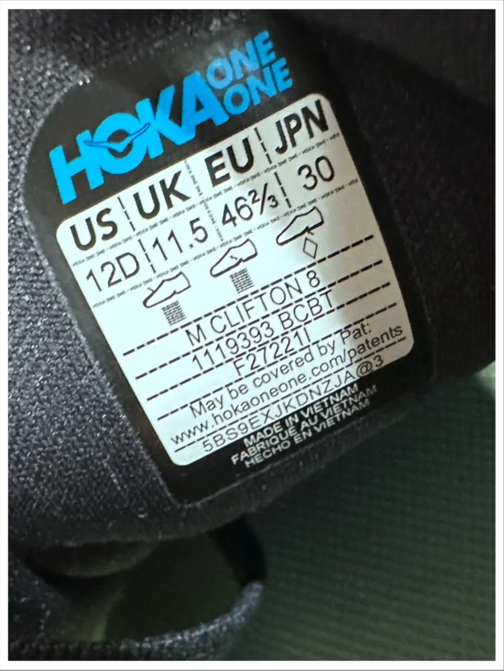 Hoka Clifton 8 Teal Sneakers~ Size 12D ~ Item #SN509
